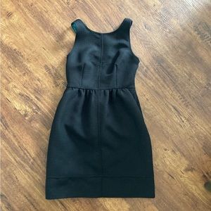 Maeve by Anthropologie black quilted cocktail dress with key hole back